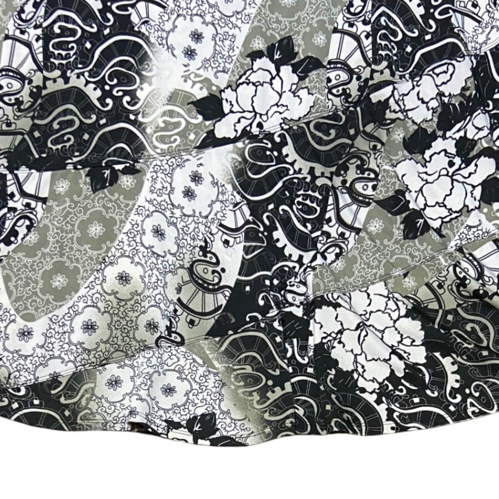 Elementz Patchwork Floral Paisley Skirt Whimsigoth Y2K Abstract Artsy Retro XL - Picture 7 of 9